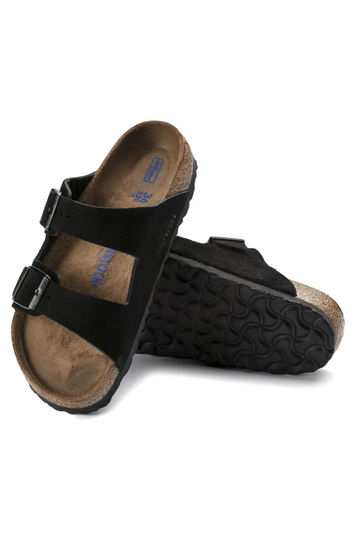 Birkenstock Arizona Soft Footbed Suede in Black