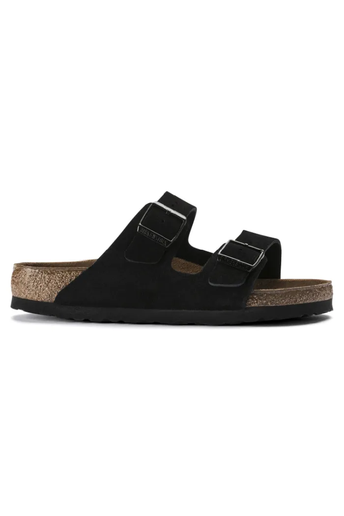 Birkenstock Arizona Soft Footbed Suede in Black