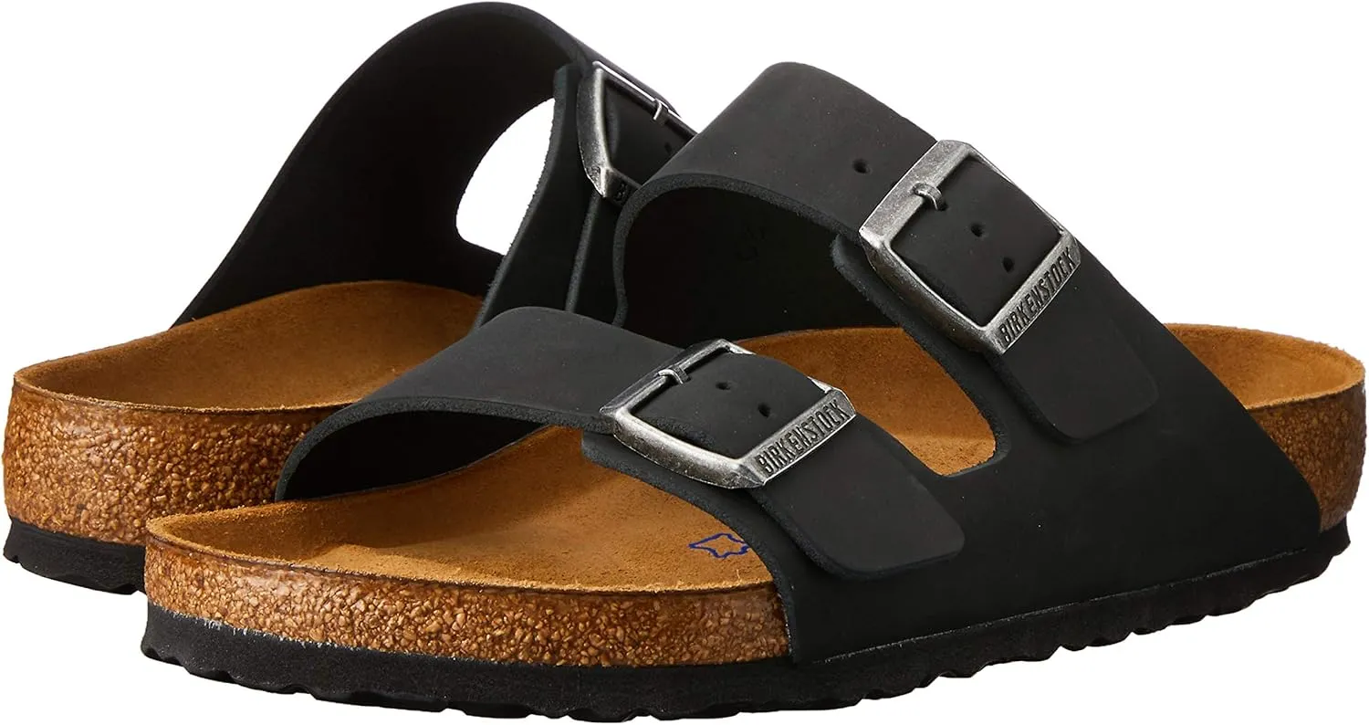 Birkenstock Men's Arizona SF 2-Strap Soft Cork Footbed Sandal Medium EU