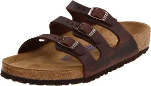 Birkenstock Women's Florida Soft Footbed Sandal, Habana Waxy Leather, 37 M EU/ 6-6.5 M US