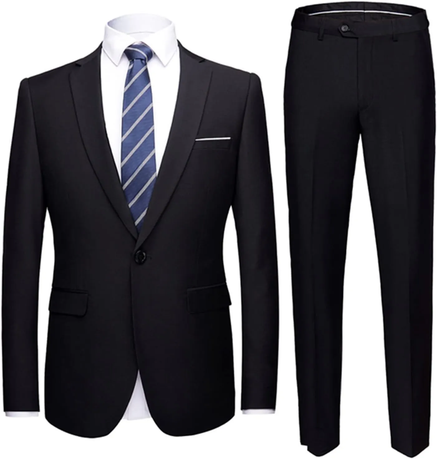 Black Men's Suit Set Formal Suit Jacket Pants Slim Men Suits Business Tuxedo 2 Piece Suit Wedding(XXXXXcode)