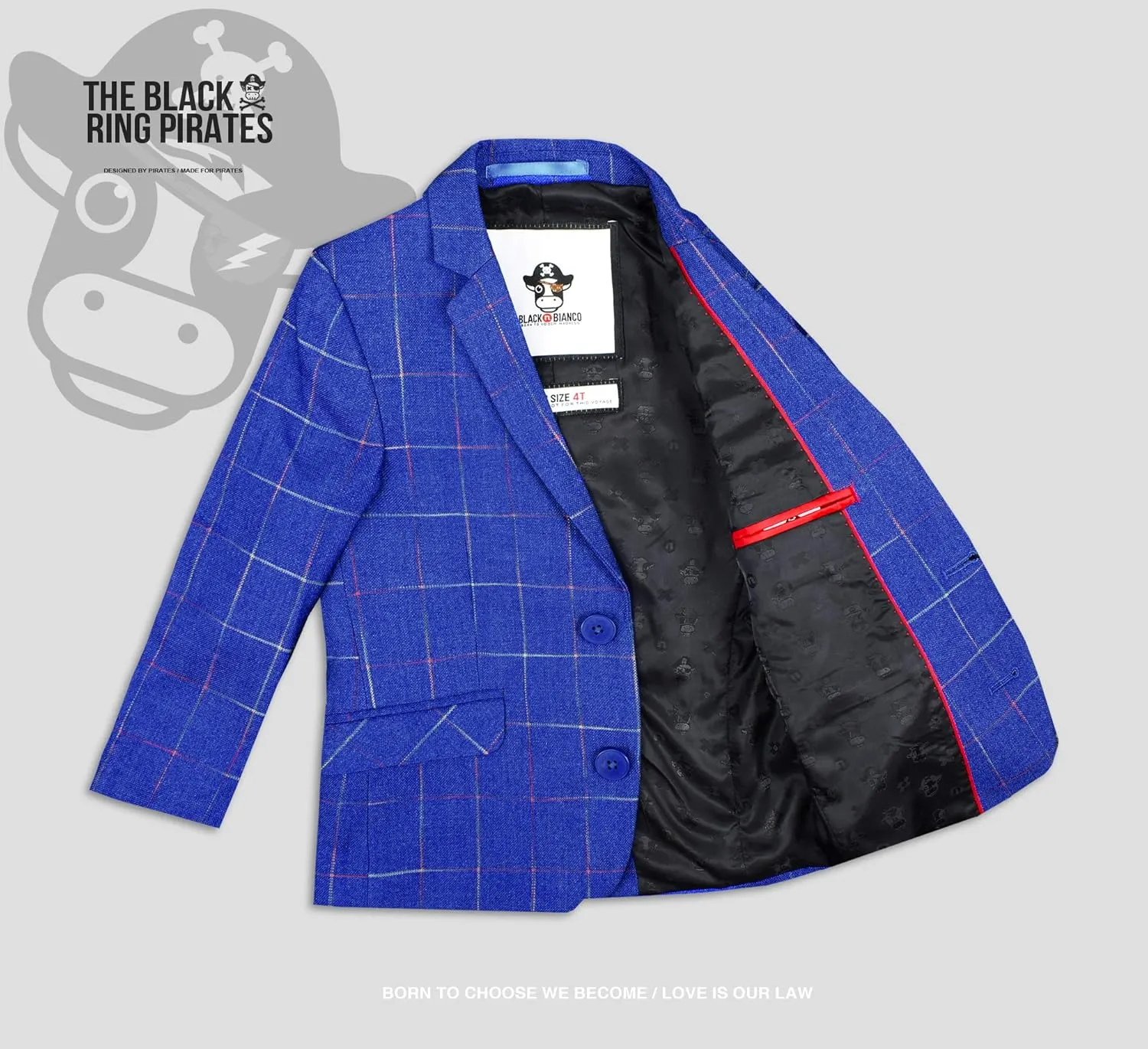 Black n Bianco Boys' First Class Slim Fit Suits Lightweight Style. Presented by Baby Muffin