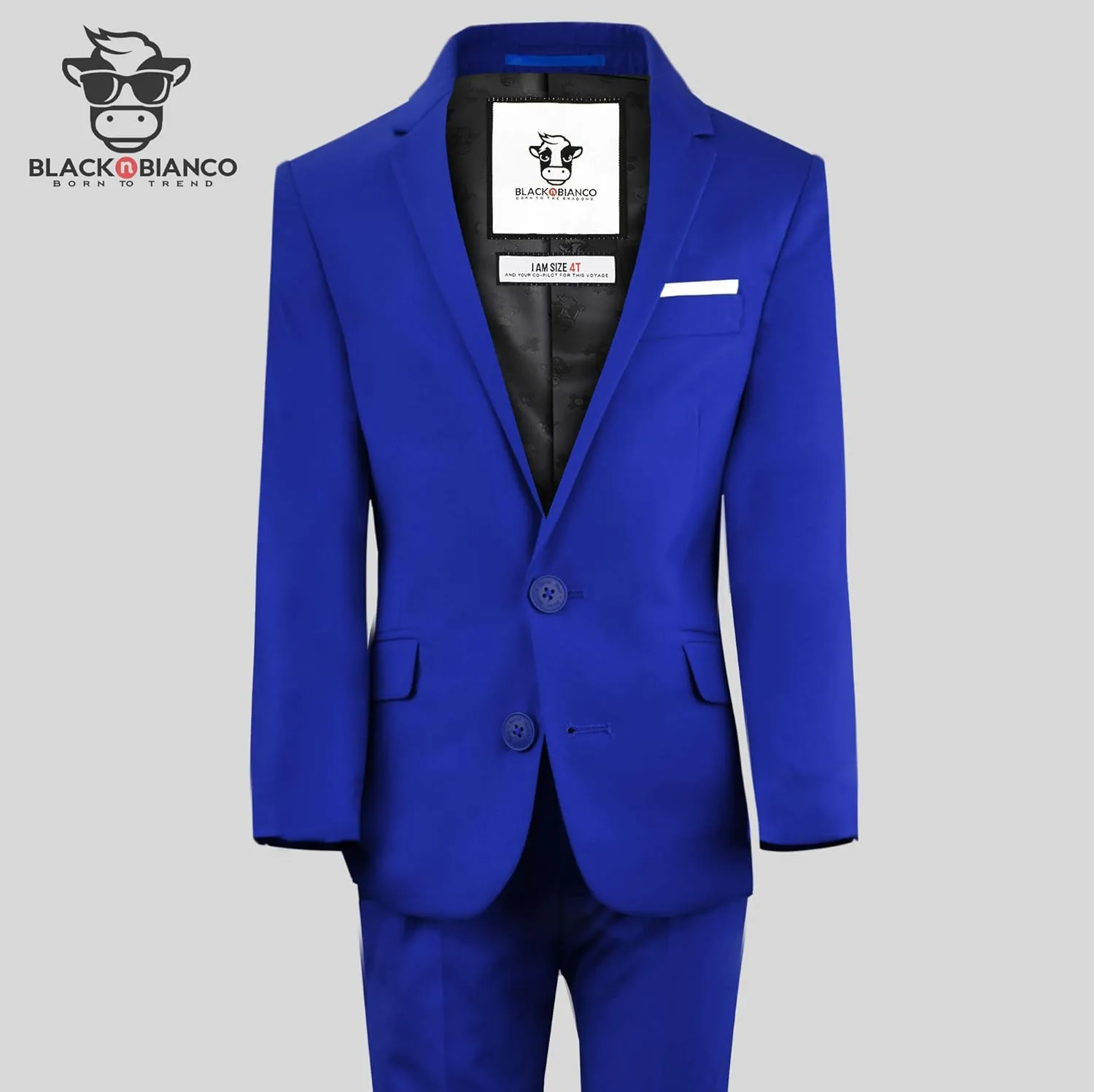 Black n Bianco Boys' First Class Slim Fit Suits Lightweight Style. Presented by Baby Muffin