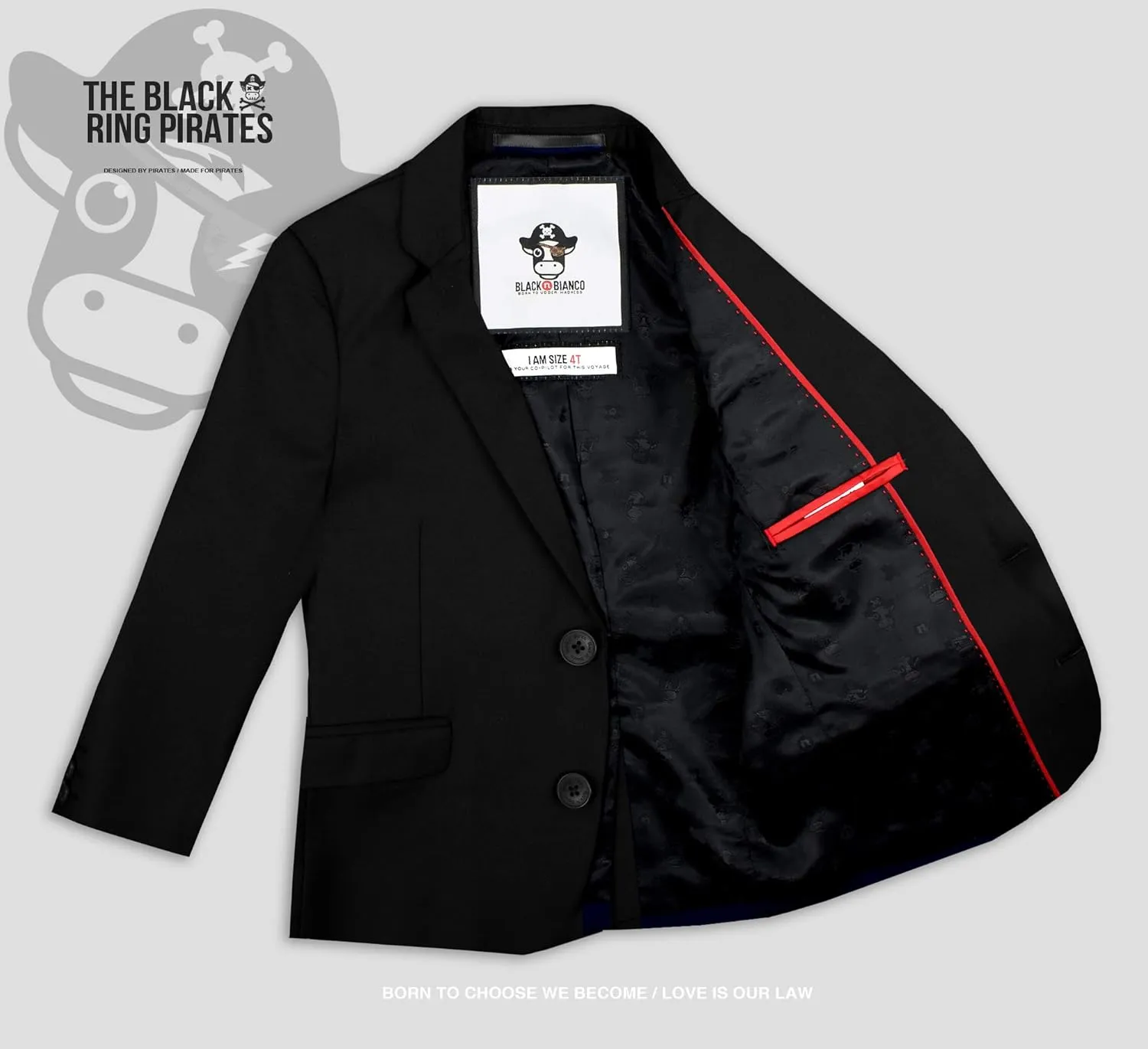 Black n Bianco Boys' First Class Slim Fit Suits Lightweight Style. Presented by Baby Muffin