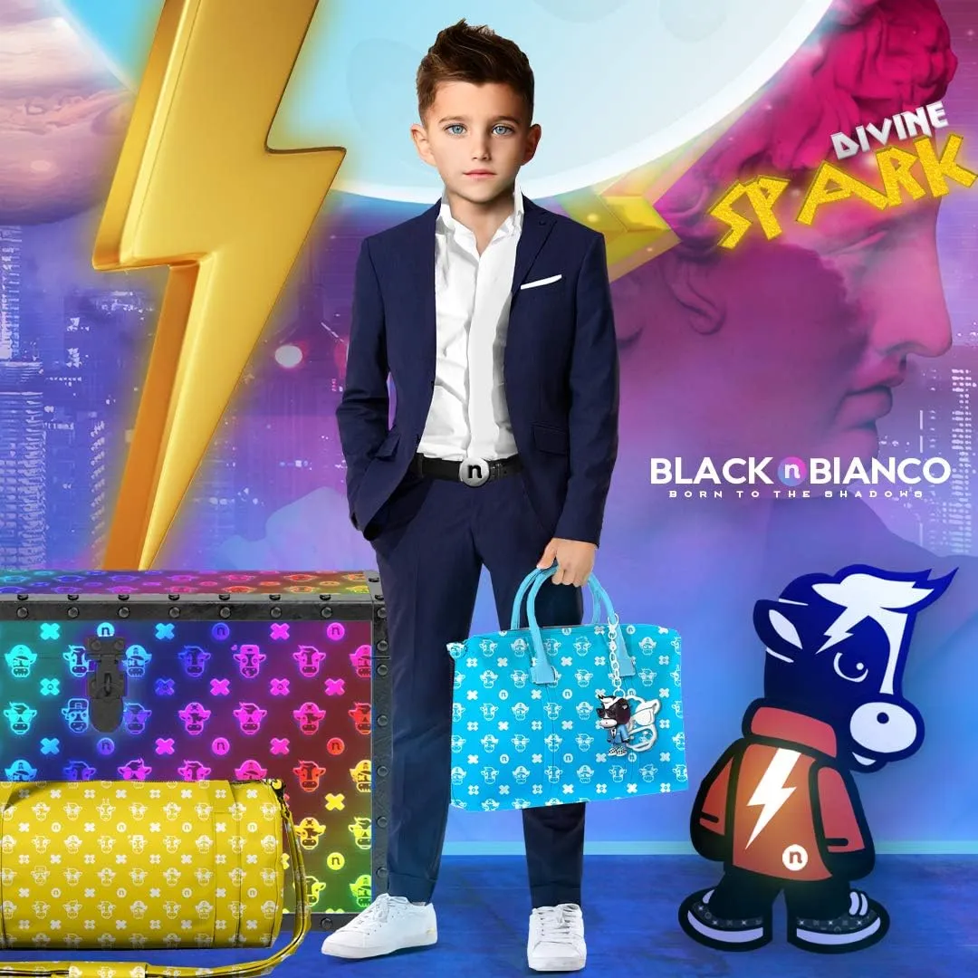Black n Bianco Boys' First Class Slim Fit Suits Lightweight Style. Presented by Baby Muffin