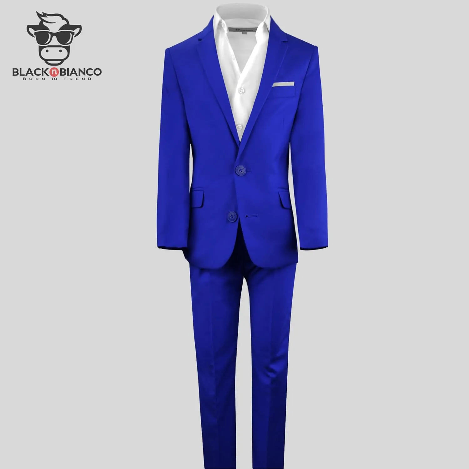 Black n Bianco Boys' First Class Slim Fit Suits Lightweight Style. Presented by Baby Muffin
