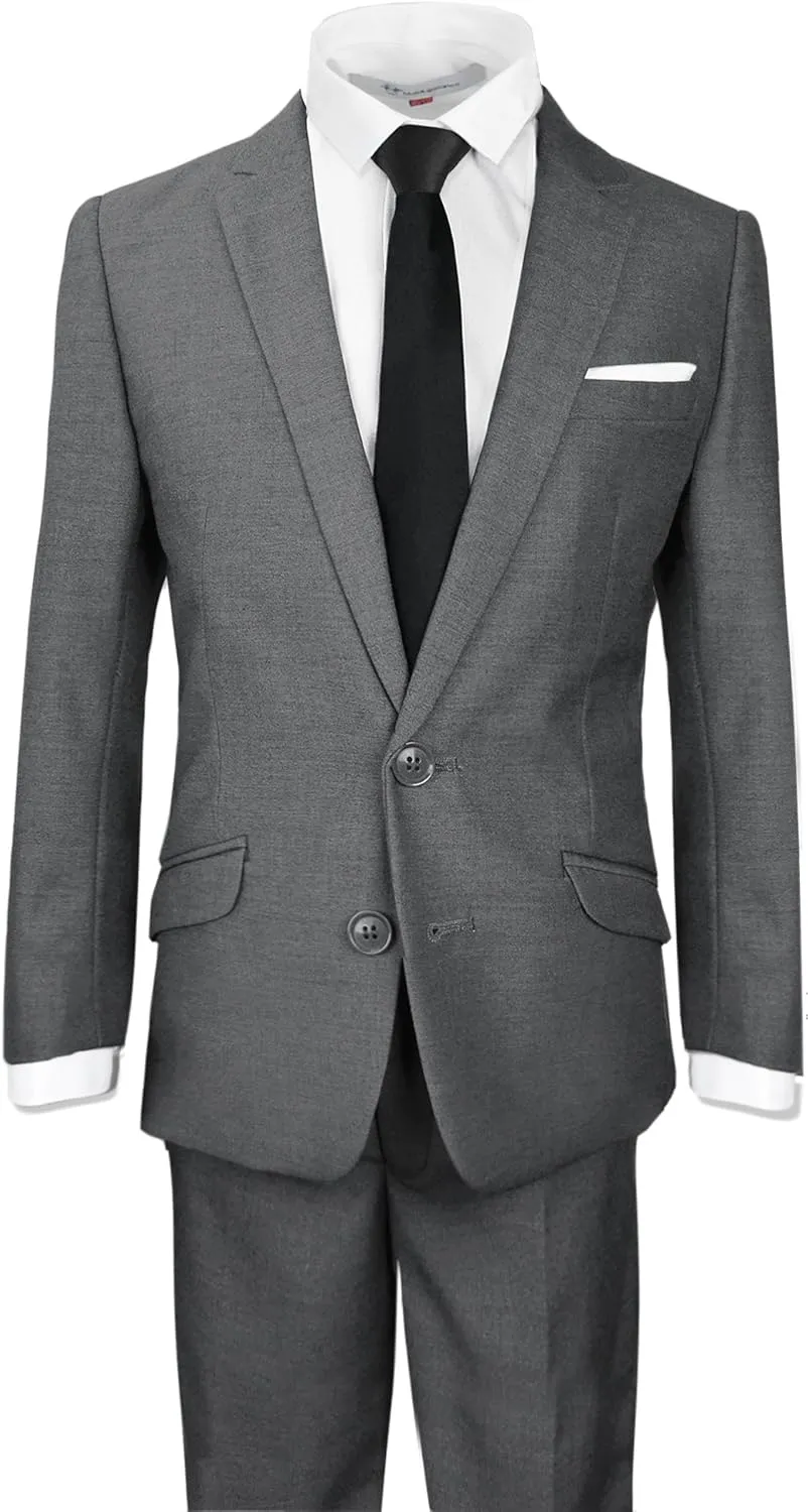 Black n Bianco Signature Boys' Slim Fit Suit Complete Outfit