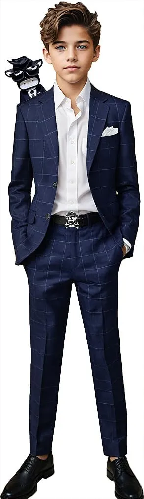 Black n Bianco Signature Boys' Slim Fit Suit Complete Outfit