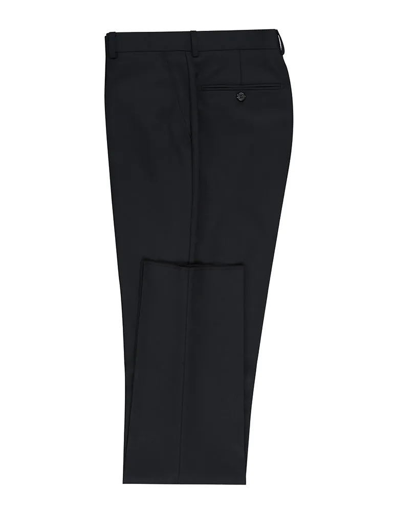 Black Slim Wool Suit