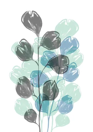 Blue flat leaves