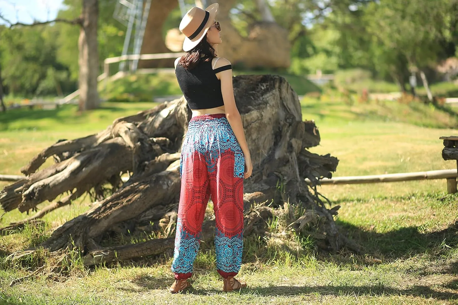 Boho Pants Harem Pants Yoga Trousers for Woman Bohemian Beach Pants