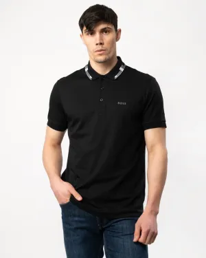 BOSS Green Paule Mens Slim-Fit Polo Shirt with Collar Graphics