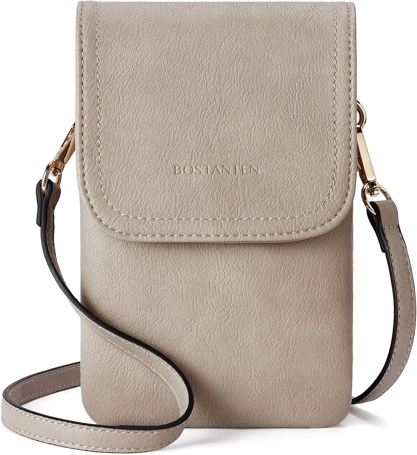BOSTANTEN Vegan Leather Small Crossbody Bags for Women Designer Cell Phone Bag Wallet Purses Adjustable Strap