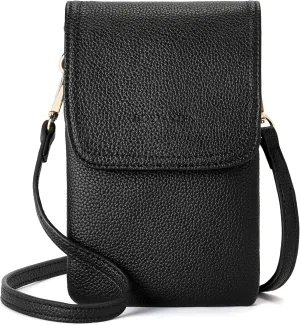 BOSTANTEN Vegan Leather Small Crossbody Bags for Women Designer Cell Phone Bag Wallet Purses Adjustable Strap