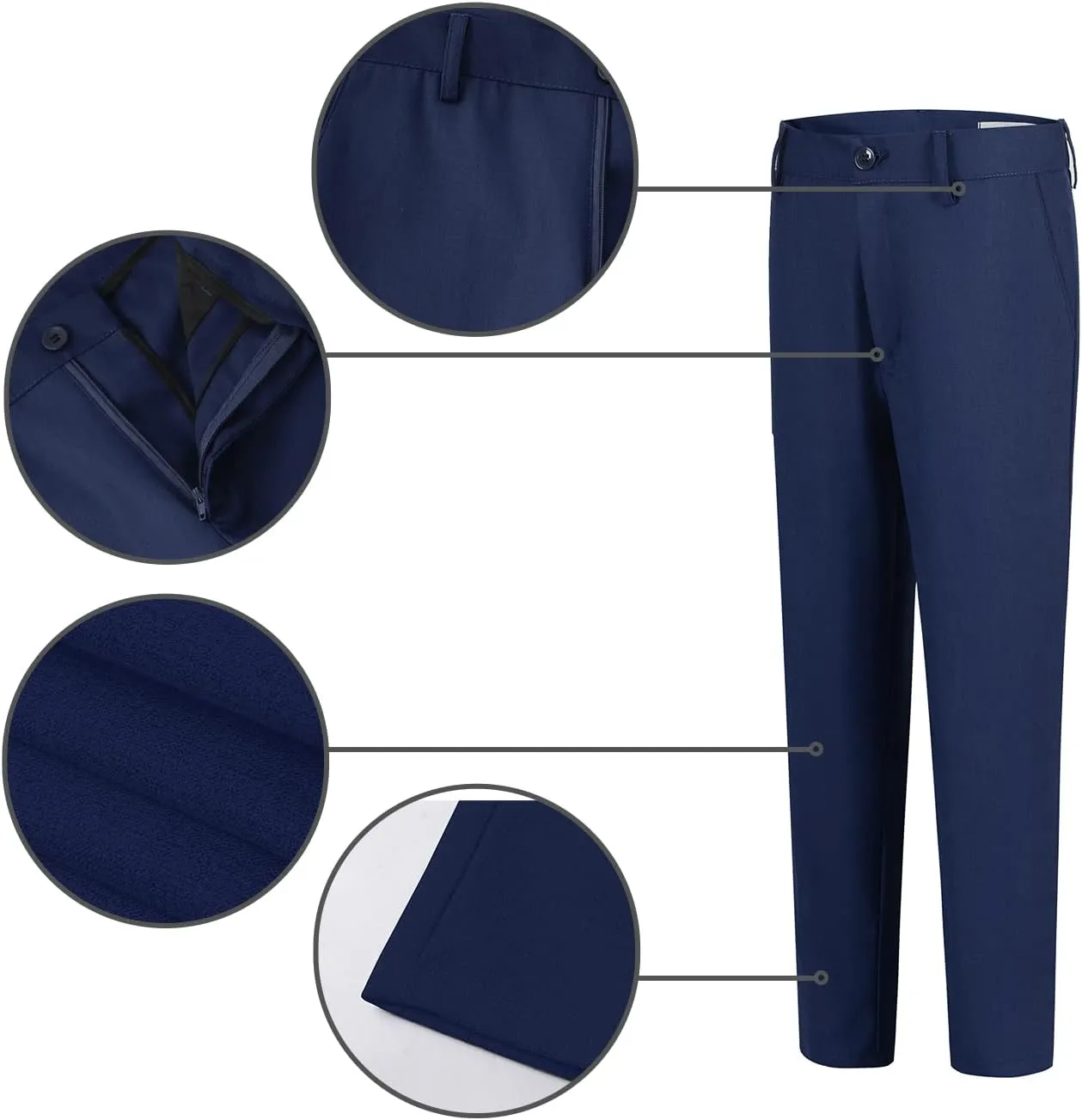 Boys Suits 5 Piece Formal Suit Set Slim Fit Formal Dress Clothes Ring Bearer Outfit for Kids