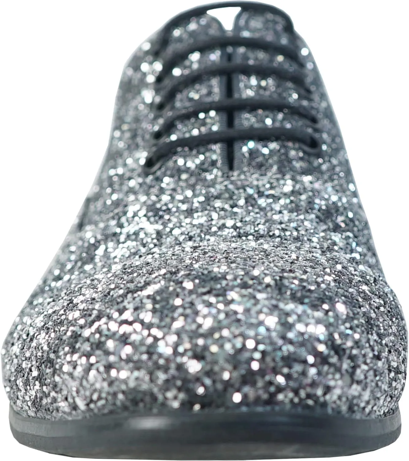 bravo! Men Dress Shoe Prom Slip-on Loafer Lace-up Oxford Cap Toe Metallic Glitter for Wedding Prom Black Blue Green Gold Pink Pewter Purple Silver Red