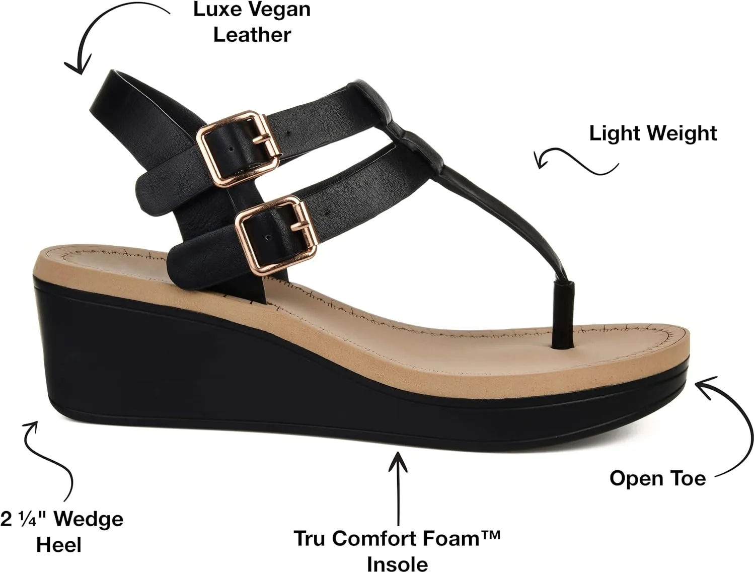 Brinley Co Women's Bianca Wedge Sandal