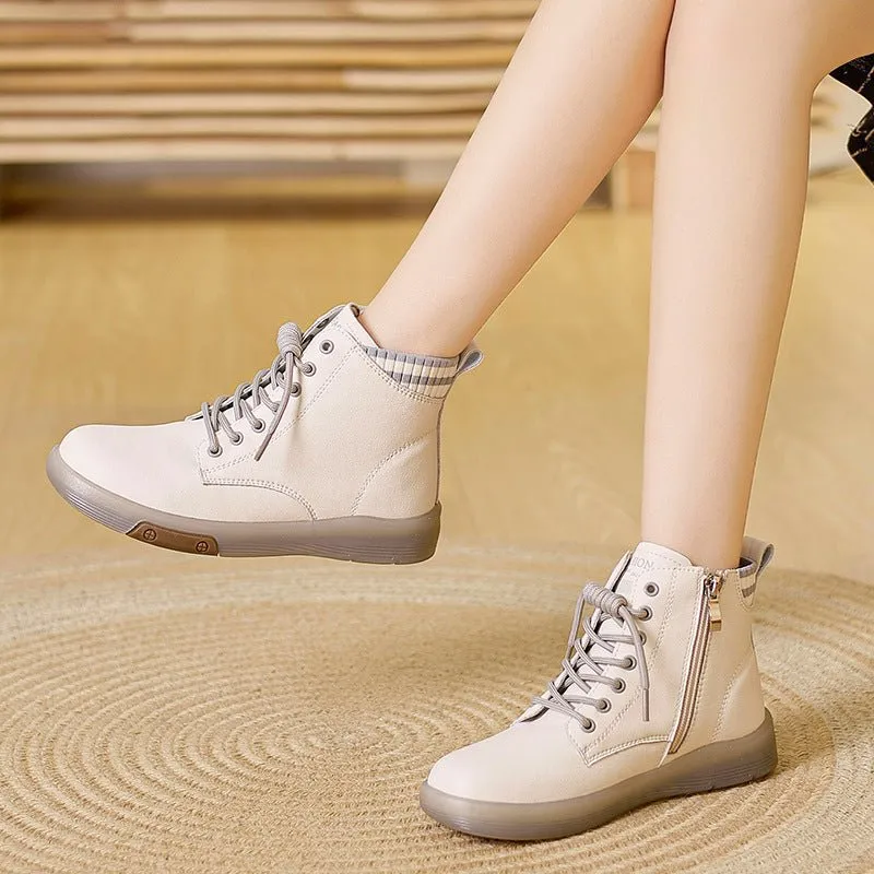 British Flat Soft Bottom Soft Surface Mom Non-slip Boots