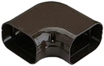 Brown Slim Duct Flat Ell 90 Degree, Line Set Cover, SK-100-B Compatible