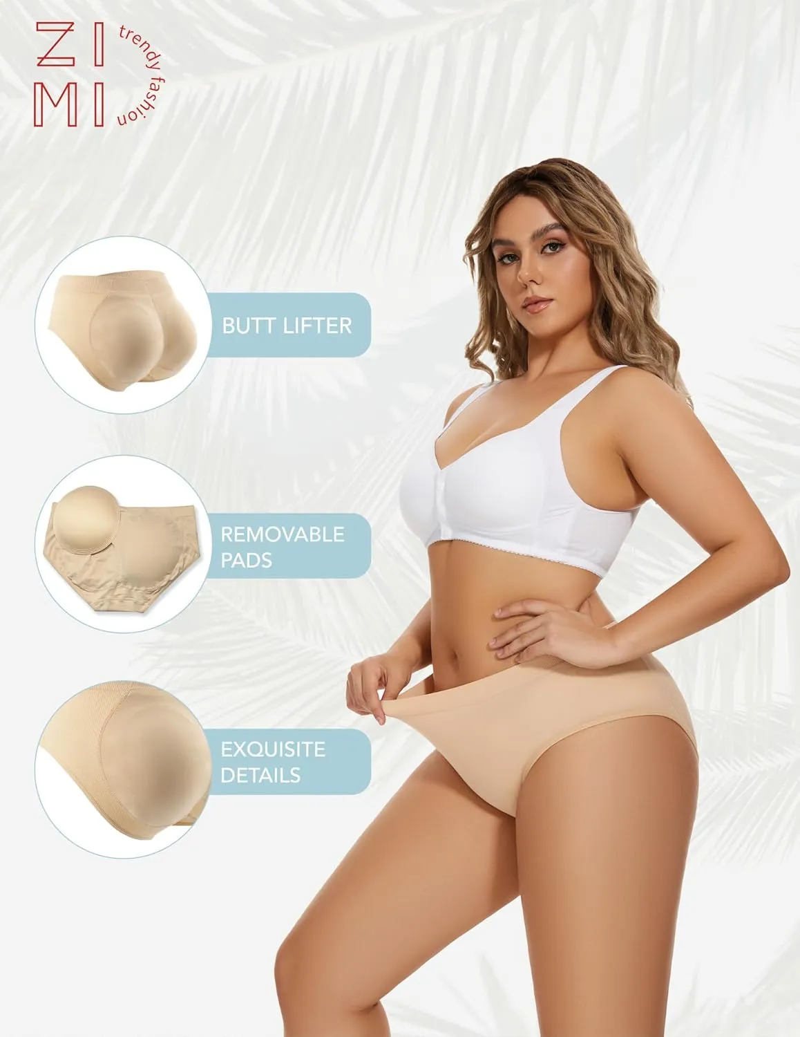 Butt Lifter Panties Underwear for Women with Removable Pads Seamless Booty Pads Hip Enhancer Panty