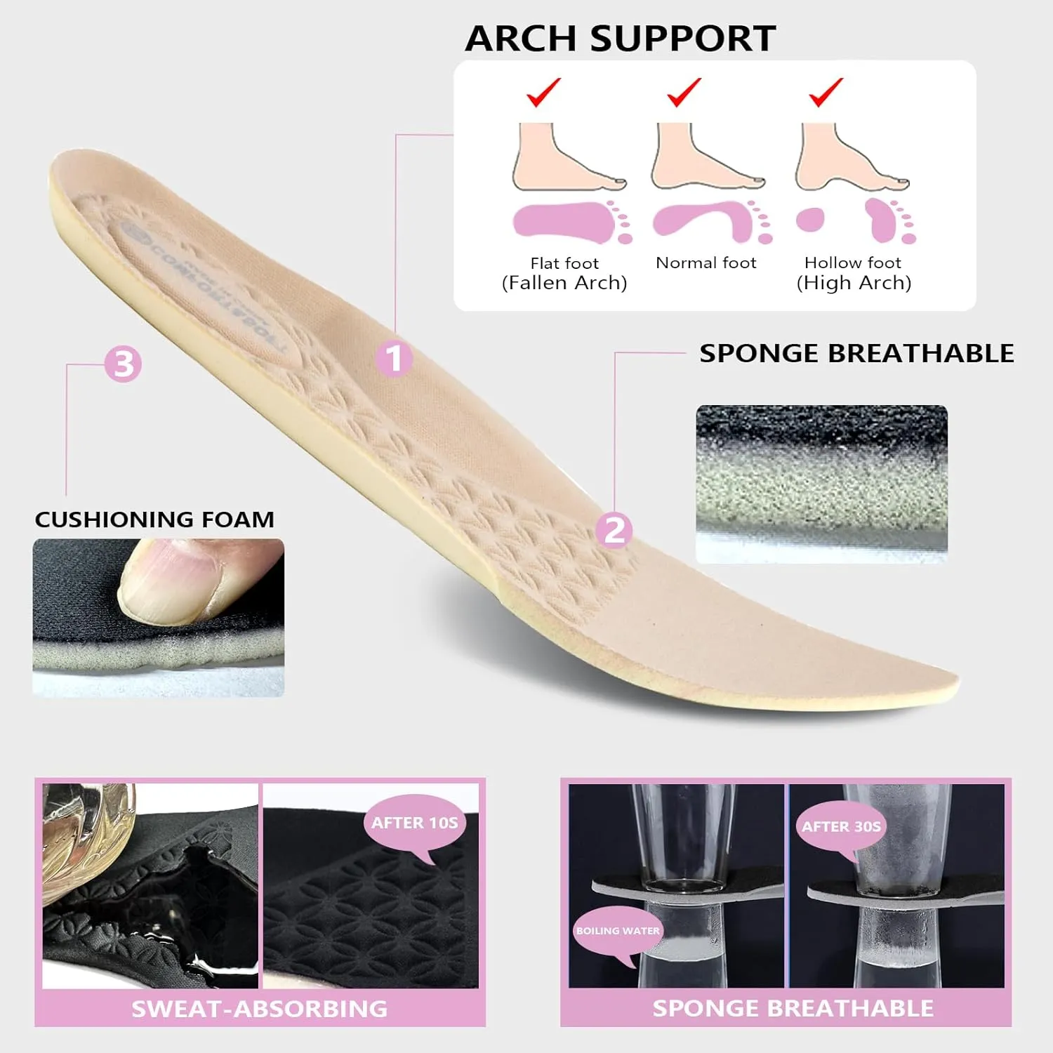 Buyrew Women's Flats Pointed Toe Ballet Shoes Knit Dress Shoes Low Wedge Slip On Arch Support Walking Office Business Flats