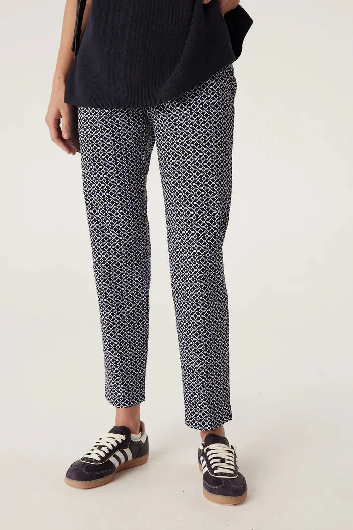 Cable Bell Geo Pant - Navy Print