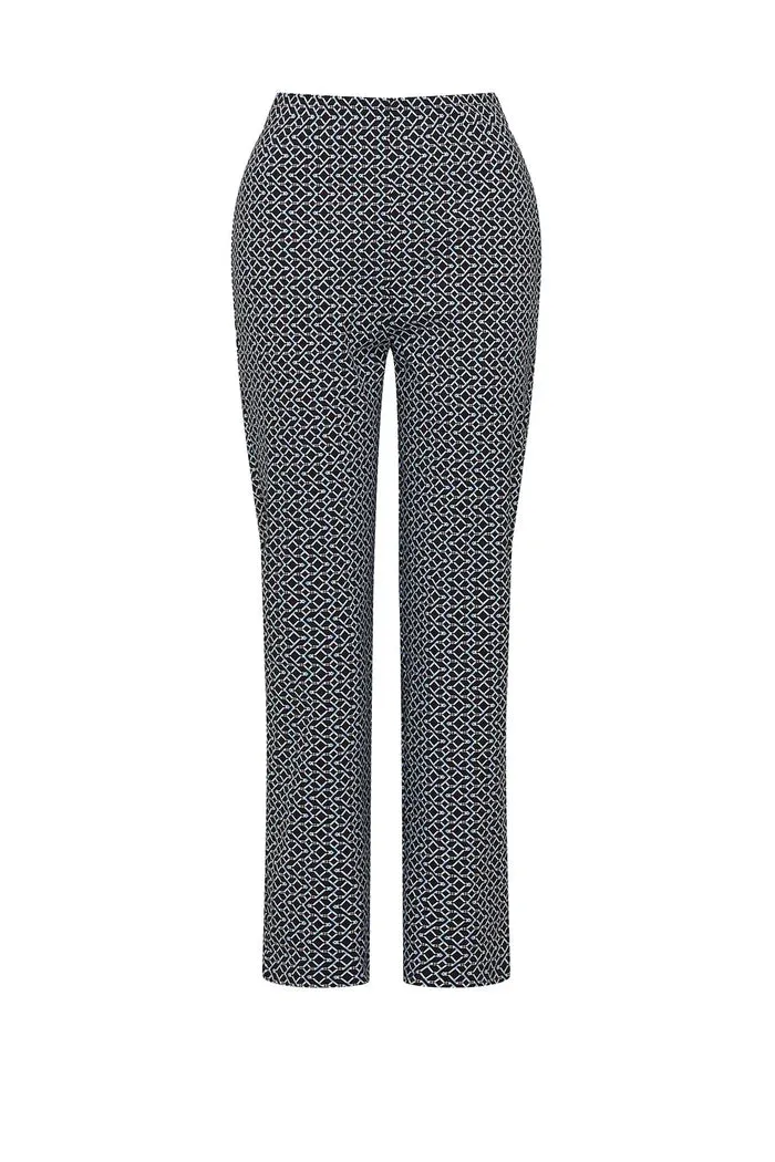 Cable Bell Geo Pant - Navy Print