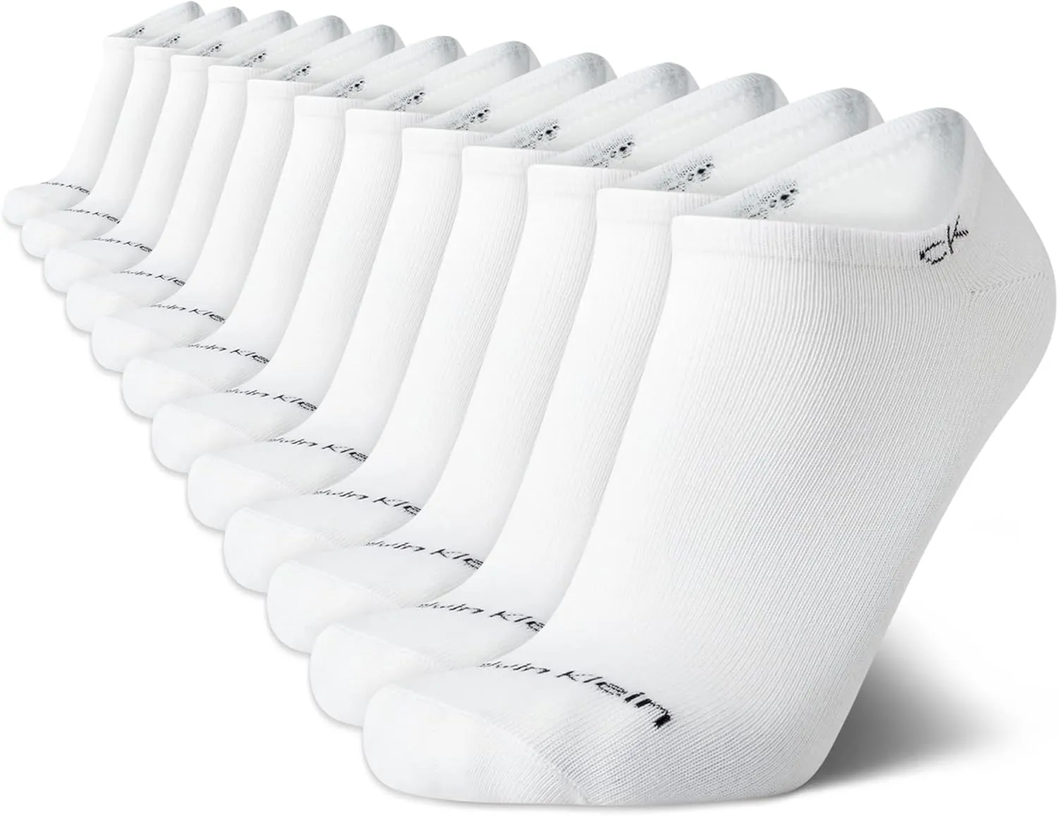 Calvin Klein Men's Liner Socks - 12 Pack Cushioned Non-Slip No Show Sneaker Loafer Socks - Ultra Low Cut Socks for Men (7-12)