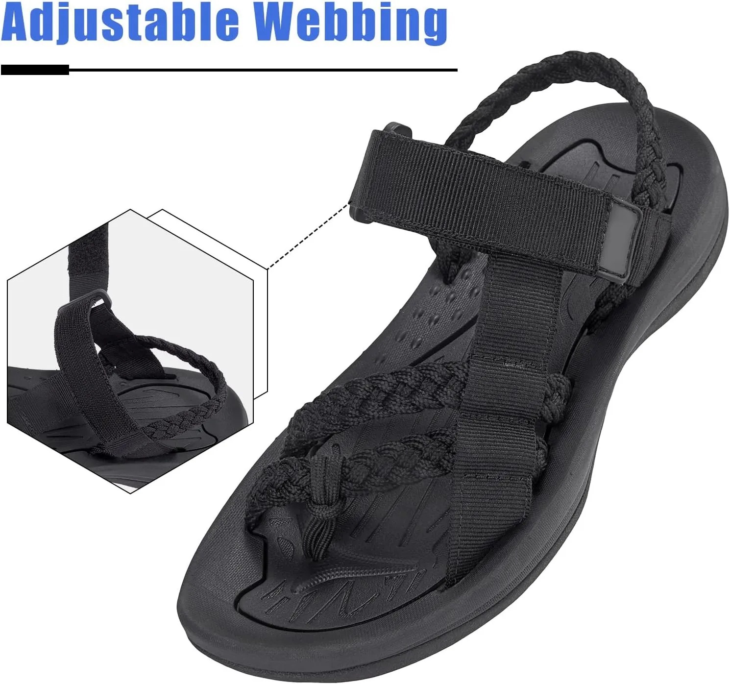 CAMEL CROWN Women's Hiking Sandals Comfortable Walking Sandals for Women Flip Flop Sandals Athletic Sport Sandals