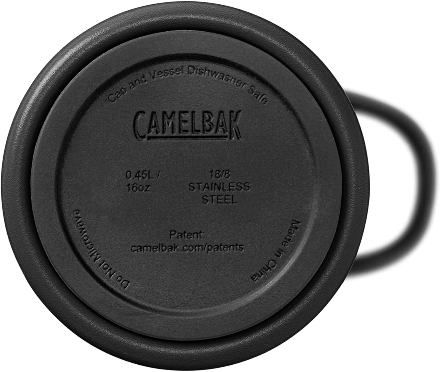 CamelBak Forge Flow Coffee & Travel Mug, Insulated Stainless Steel - Non-Slip Silicon Base - Easy One-Handed Operation - 16oz, Black