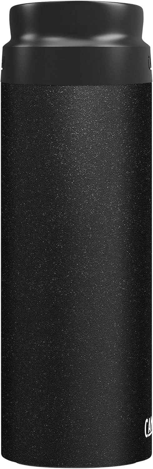 CamelBak Forge Flow Coffee & Travel Mug, Insulated Stainless Steel - Non-Slip Silicon Base - Easy One-Handed Operation - 16oz, Black