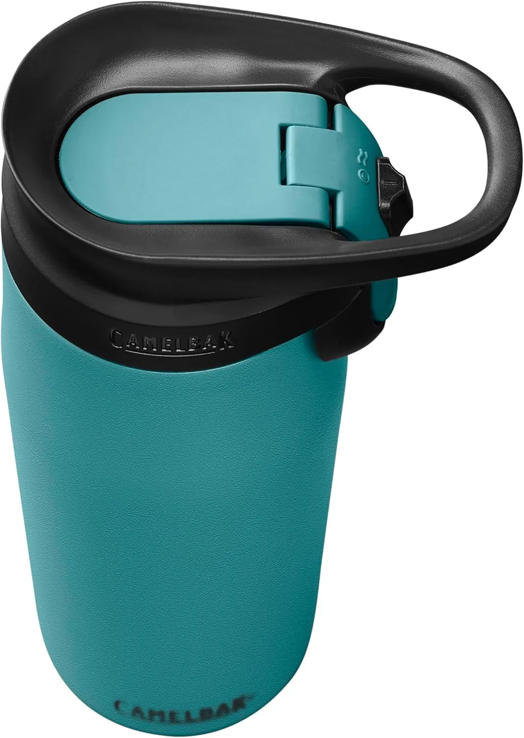 CamelBak Forge Flow Coffee & Travel Mug, Insulated Stainless Steel - Non-Slip Silicon Base - Easy One-Handed Operation - 20oz, Lagoon