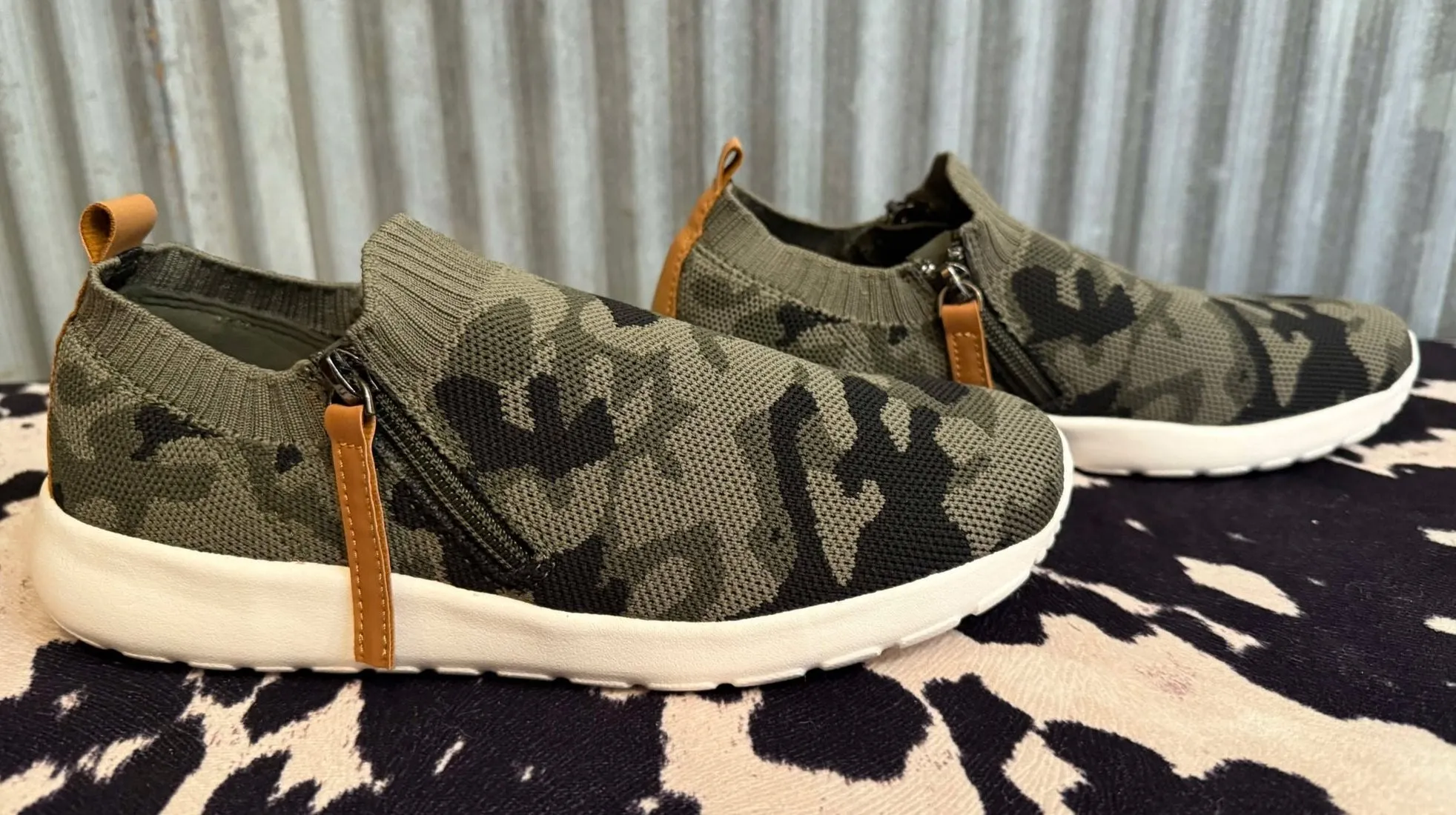 CAMO VIBES SLIP ON SNEAKERS