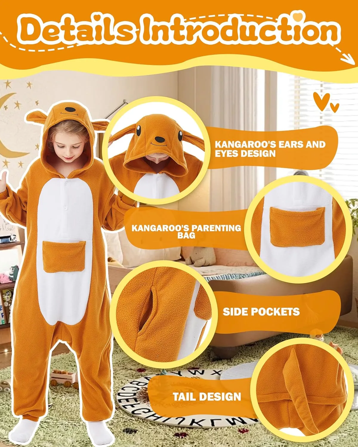 CANASOUR Unisex Anime Halloween Kids Onesie For 4T Girls Boys One Piece Christmas Pajamas Costume Party Cosplay Pyjamas