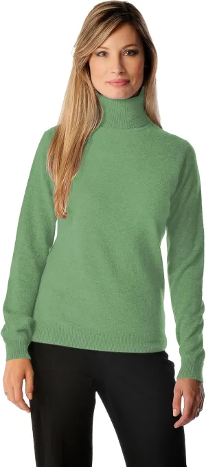 Cashmere Boutique 100% Pure Cashmere Turtleneck Sweater Women - Pullover, Slim Fit, Soft and Warm Long Sleeve Sweater