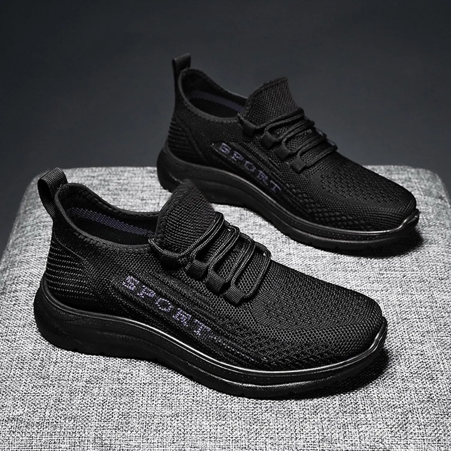 Casual Sneakers for Women Non Slip Lightweight Breathable Sneaker with Arch Support Comfortable Woven Running Shoes