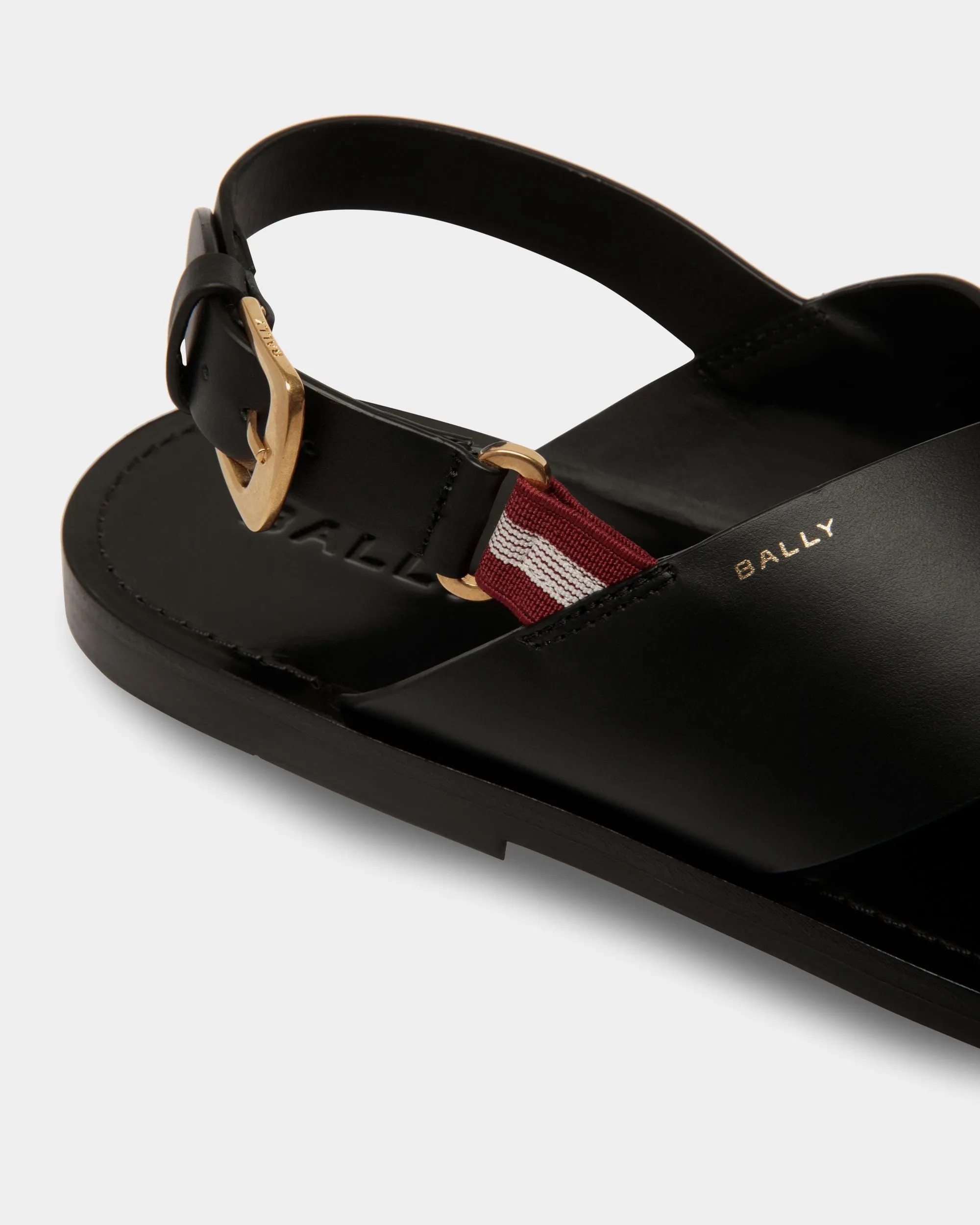 Chateau Sandal in Black Leather