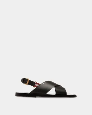 Chateau Sandal in Black Leather