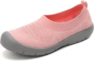 ChicWind Women's Easy Slip on Sock Shoes Round Toe Mesh Nurse Flat Sneakers Work Loafers