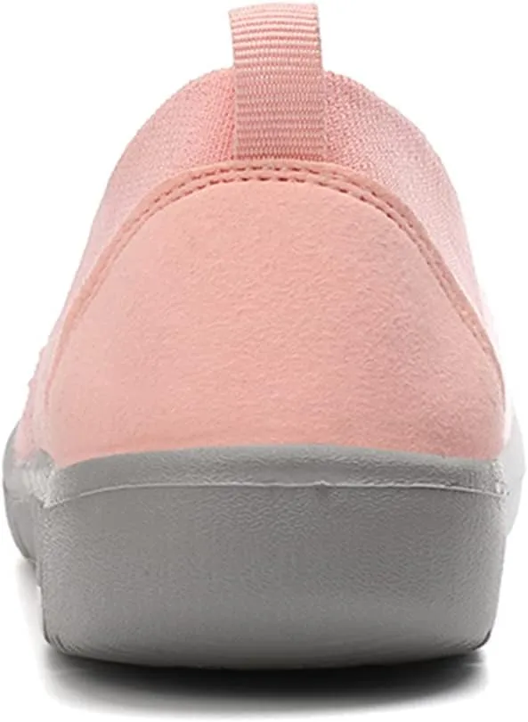 ChicWind Women's Easy Slip on Sock Shoes Round Toe Mesh Nurse Flat Sneakers Work Loafers