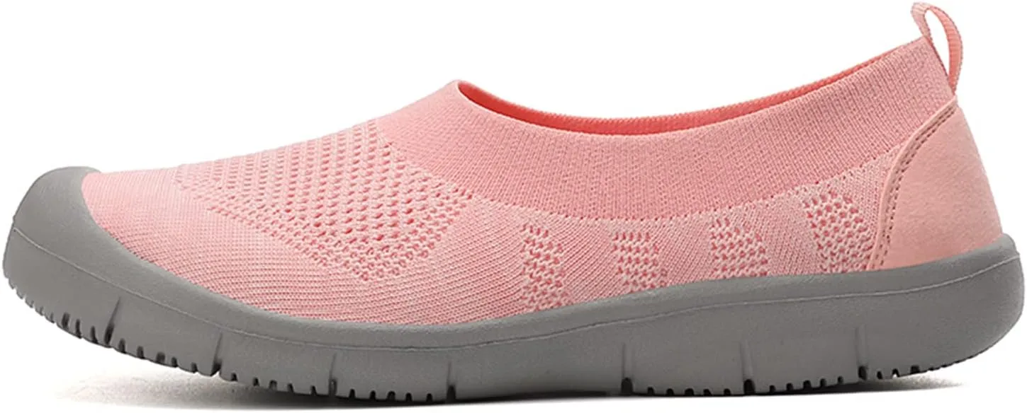 ChicWind Women's Easy Slip on Sock Shoes Round Toe Mesh Nurse Flat Sneakers Work Loafers