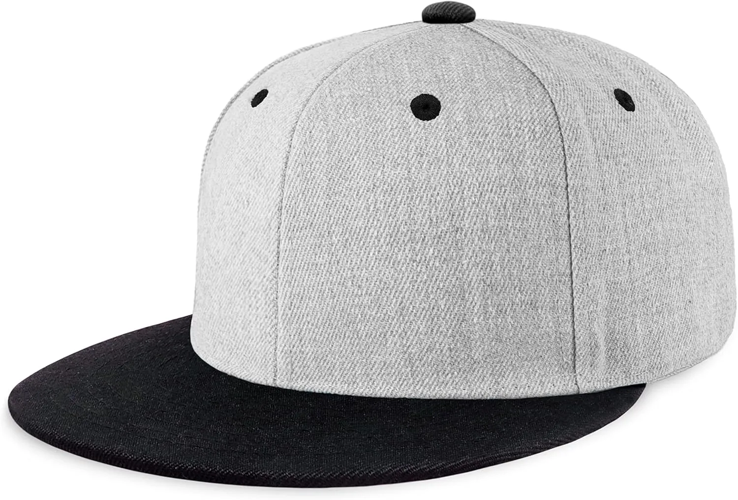 CHOK.LIDS Flat Bill Visor Classic Snapback Hat Blank Adjustable Brim High Top End Trendy Color Style Plain Tone Baseball Cap