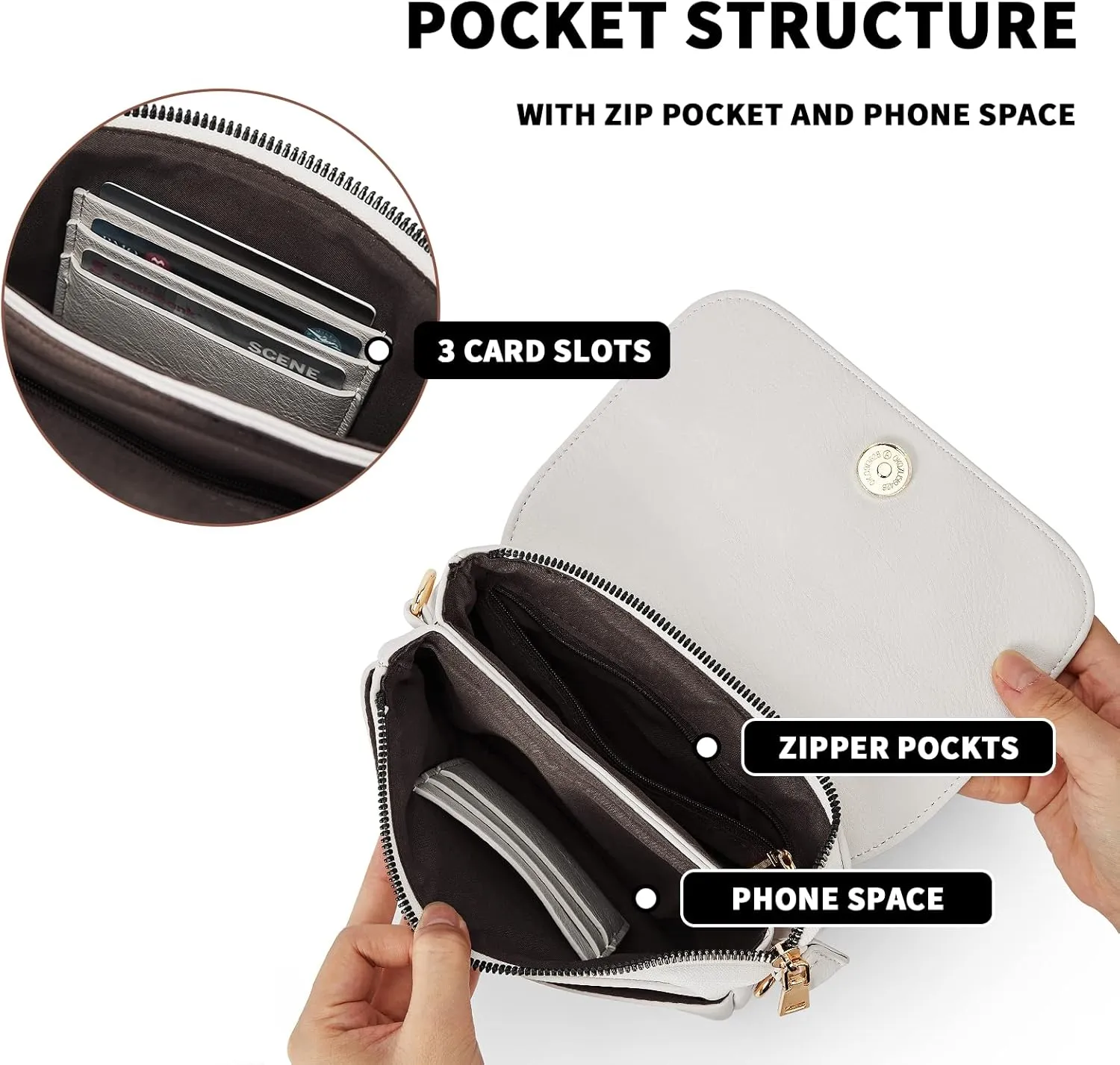 CHOLISS Small Crossbody Bags for Women, Vegan Leather Cell Phone Purse, Mini Travel Purse with Adjustable Strap