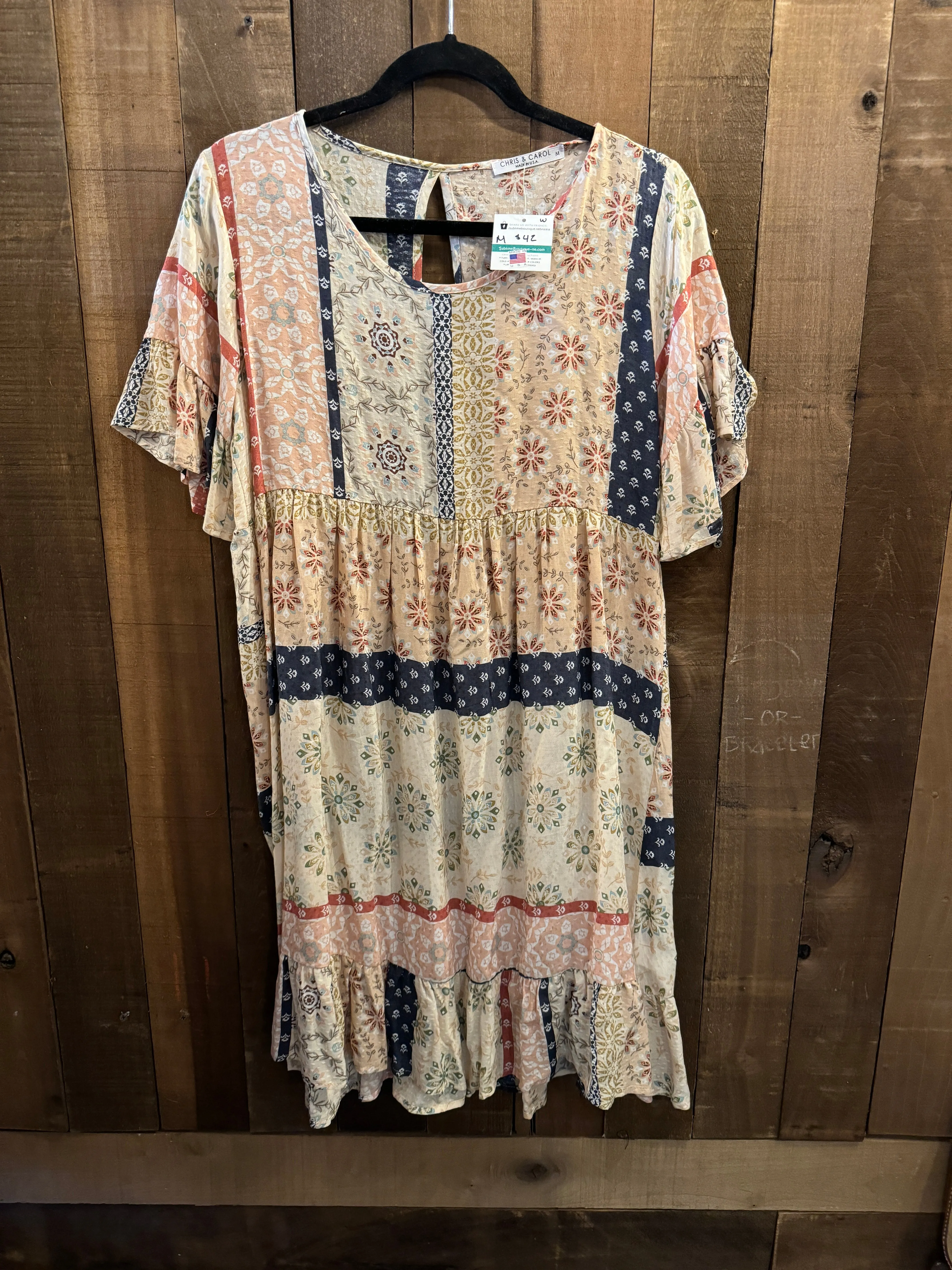 Chris & Carol Boho Print Dress