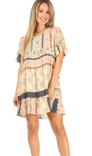 Chris & Carol Boho Print Dress