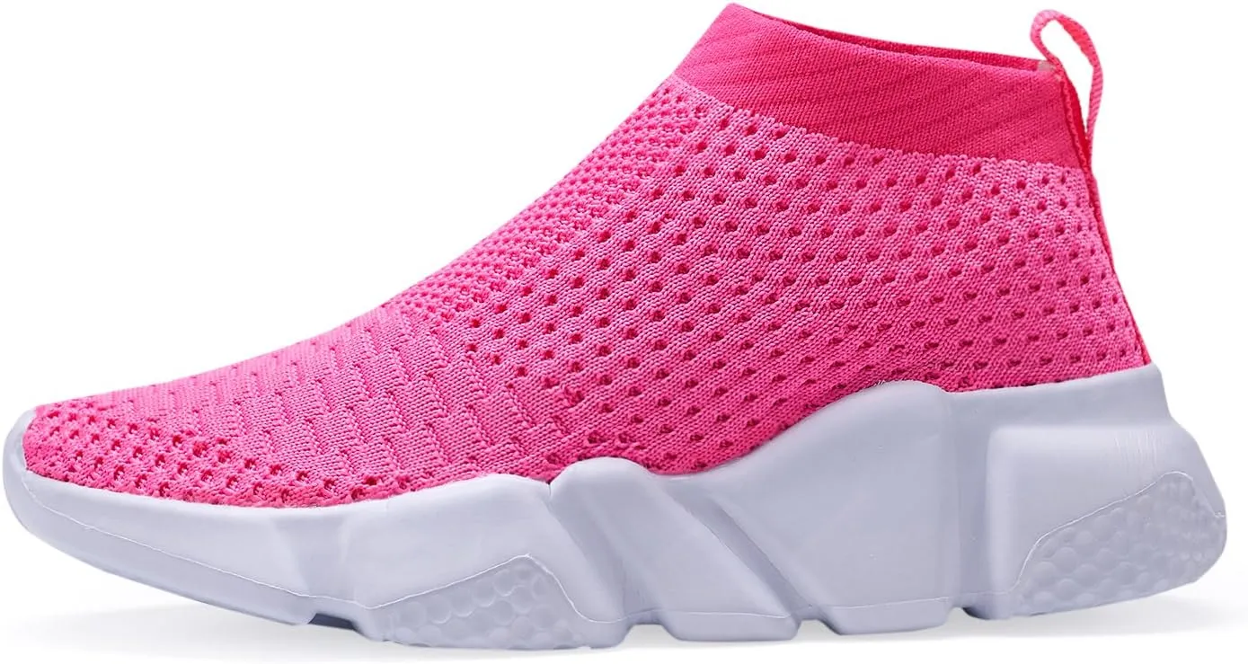 CHUI Boys Girls Breathable Sneakers Mesh Lightweight Easy Walk Casual Slip-On Athletic Running Walking Shoes