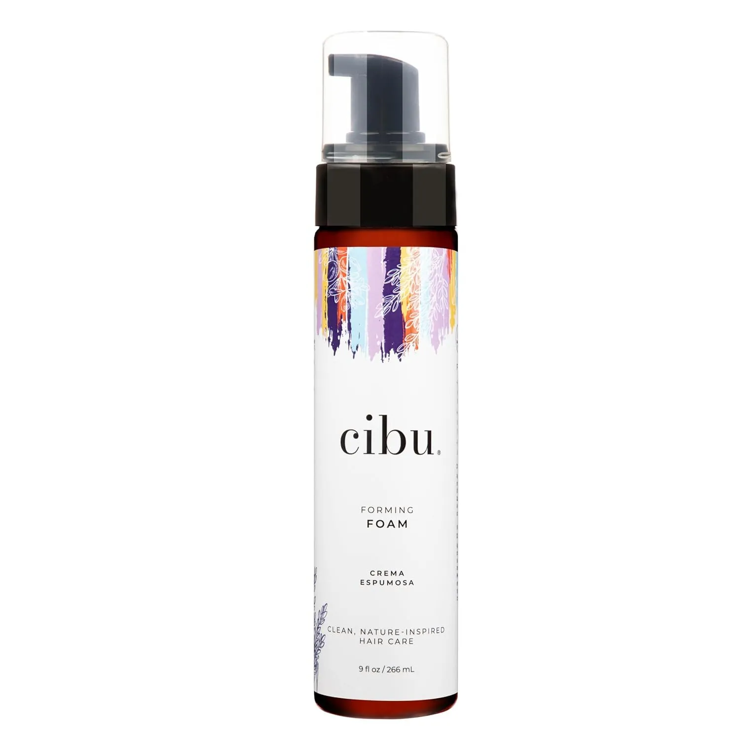 CIBU Styling Foam - Hair Styling Agent, Forming Foam, 9 Fl Oz, Frizz Control, Lightweight Mousse, Nutrient Rich Rice Soy Protein Hemp Argan Seed Oils, Long Lasting Hold, Travel Size