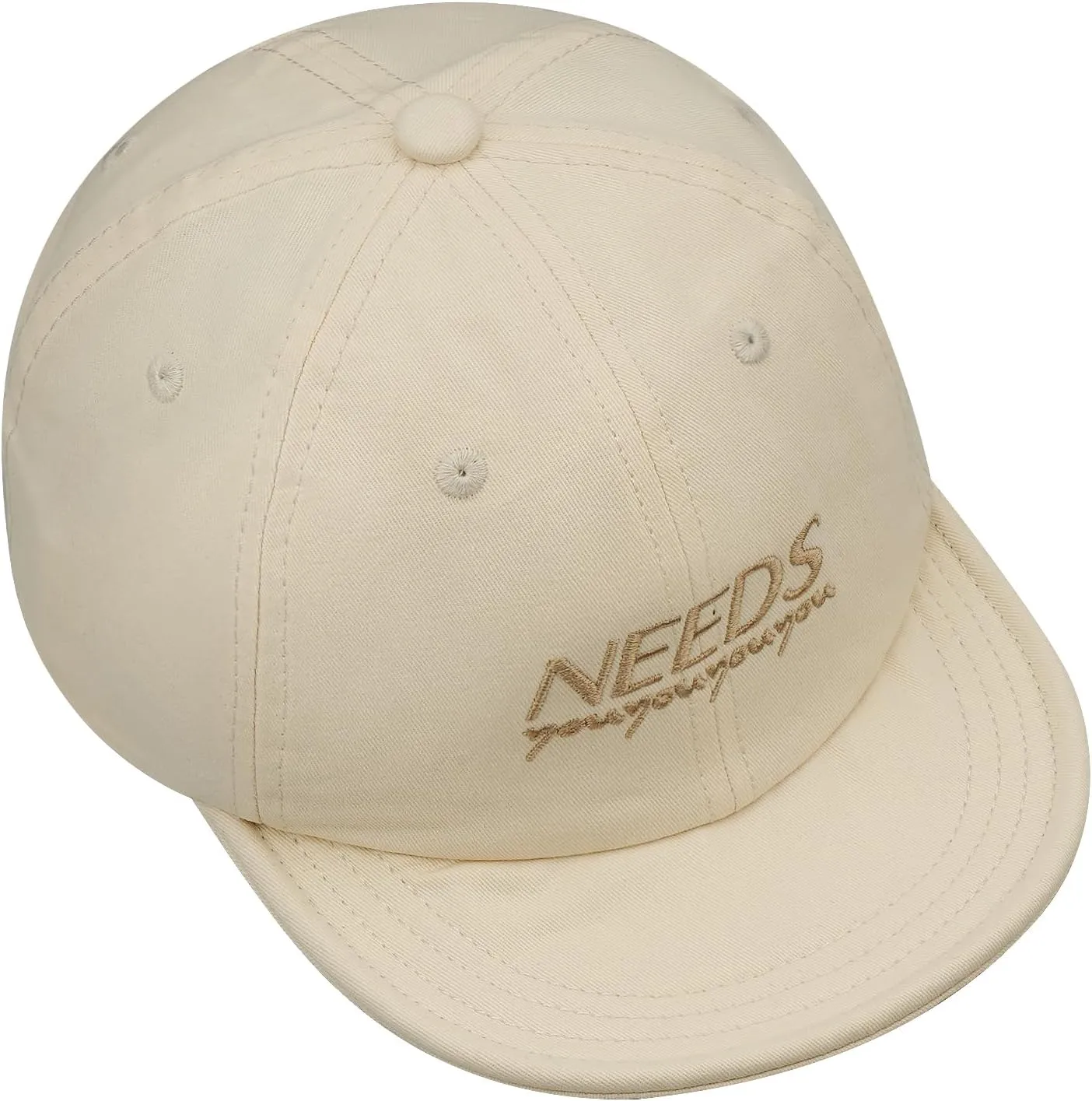 Clakllie Soft Short Brim Hats for Men Low Profile Baseball Cap Casual Trucker Hat Moisture Wicking Outdoor Running Hat