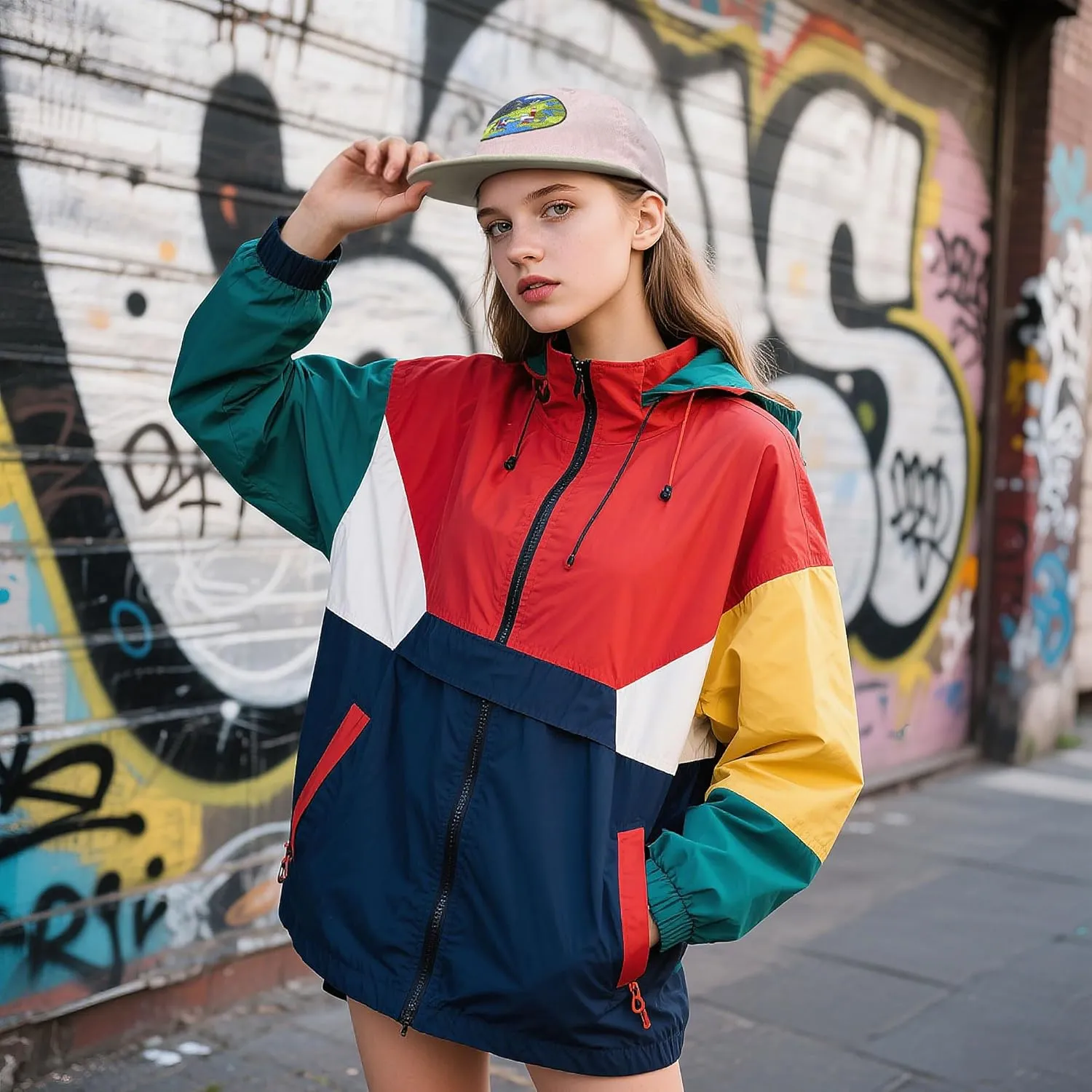 CLAPE Vintage Snapback Hat Flat Bill Unstructured Baseball Cap Soft Cotton Dad Hat Street Hip Hop Camp Trucker Hat