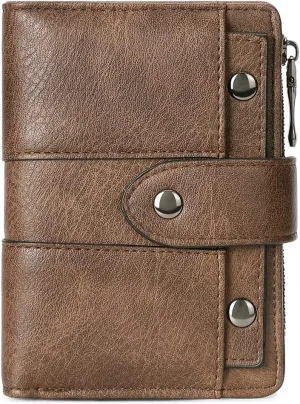 CLUCI Small Wallet for Women Leather Slim Womens Wallet Bifold Multi Card Holder Organizer Designer with Removable ID Window